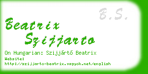 beatrix szijjarto business card