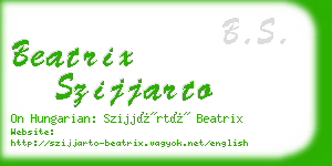beatrix szijjarto business card